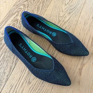 Rothy's Navy Blue Retired The Point Flats